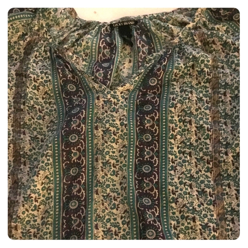 Bohemian style lucky brand shirt